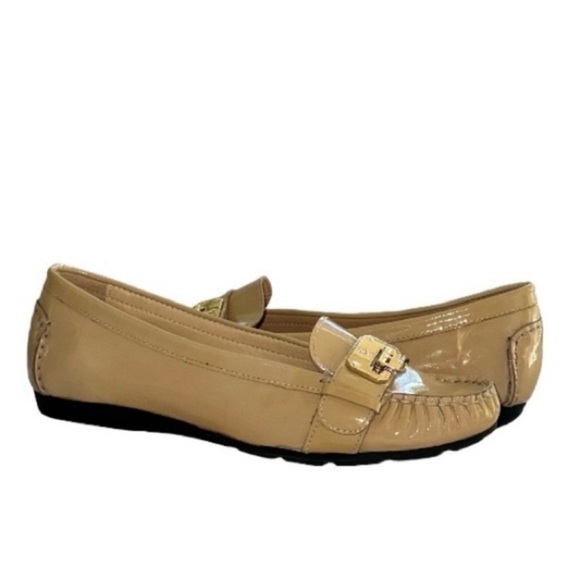 Cole Haan Nike Air Light Tan Patent Leather Tali Lock Moccasins Size 8 - Picture 4 of 11